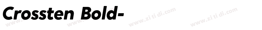 Crossten Bold字体转换